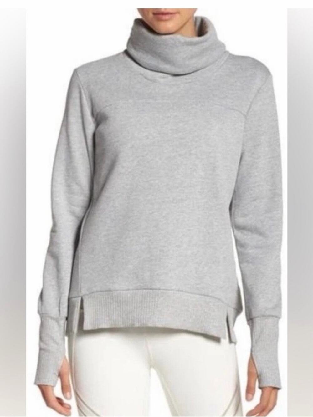 ALO Yoga Heather Gray Funnel neck Pullover sweatshirt size XS